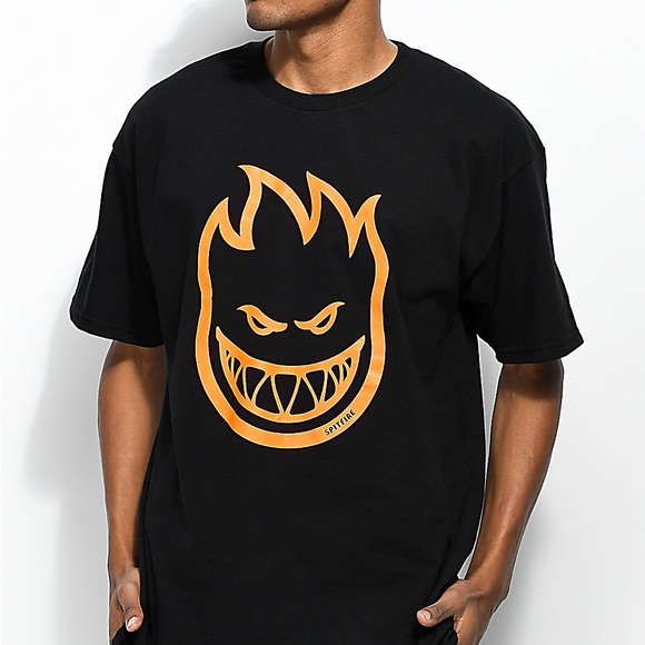 Spitfire Other - Spitfire Bighead Black & Orange T-Shirt